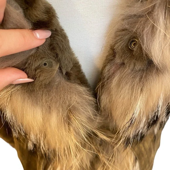 VTG Suede Penny Lane Finnraccoon & Shearling Lamb Fur Trench Coat - Picture 3 of 12